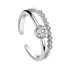 Ready to Ship High End Popular Jewelry 925 Sterling Silver Adjustable Ring for Women